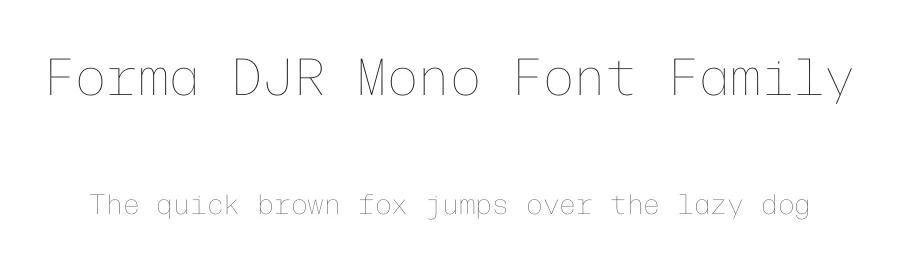 Forma DJR Mono Font Family by David Jonathan Ross — Sans Serif Font