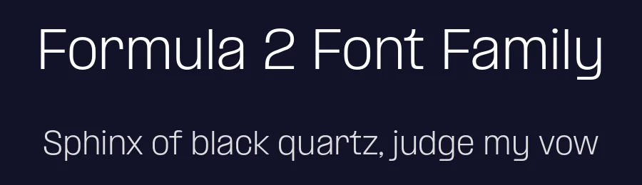 Formula 2 Font Family by Pangram Pangram — Sans Serif Font — thumbnail 2