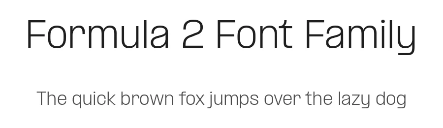 Formula 2 Font Family by Pangram Pangram — Sans Serif Font