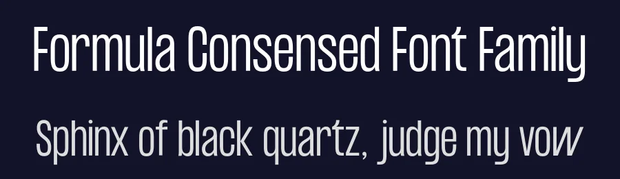 Formula Consensed Font Family by Mathieu Desjardins — Decorative Font — thumbnail 2