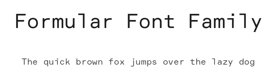 Formular Font Family by Brownfox — Sans Serif Font