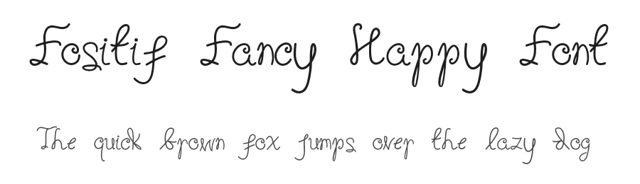Fositif Fancy Happy Font by edricstudio — Script Handwritten Font