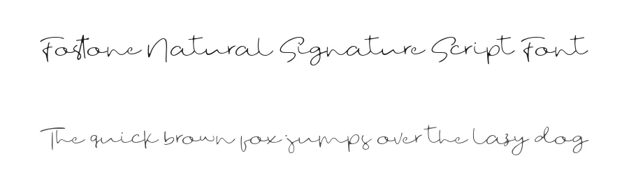 Fostone Natural Signature Script Font by GlyphStyle — Script Handwritten Font