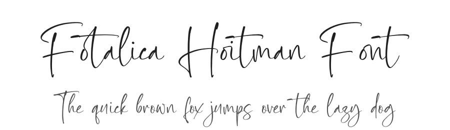 Fotalica Hoitman Font by glorytype — Script Handwritten Font