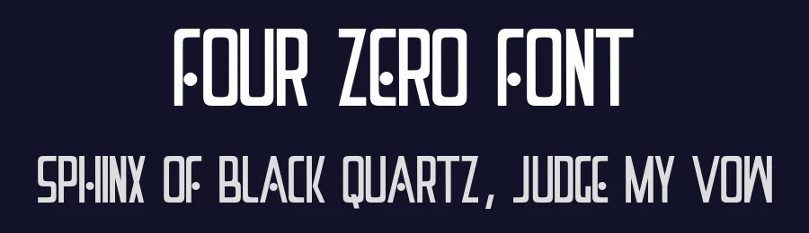 Four Zero Font by Sundaylab — Display Font — thumbnail 2