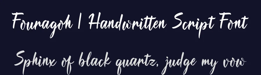 Fouragoh | Handwritten Script Font by Gracetypestudio — Script Handwritten Font — thumbnail 2