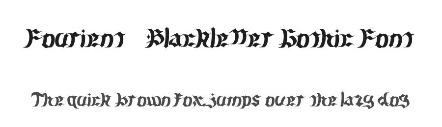 Fourient – Blackletter Gothic Font by Dhabee — Blackletter Font