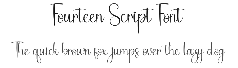 Fourteen Script Font by creativeletter — Script Handwritten Font