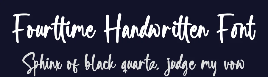 Fourttime Handwritten Font by glorytype — Script Handwritten Font — thumbnail 2