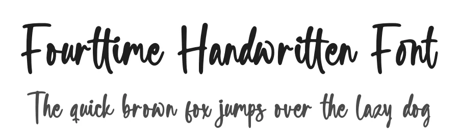 Fourttime Handwritten Font by glorytype — Script Handwritten Font