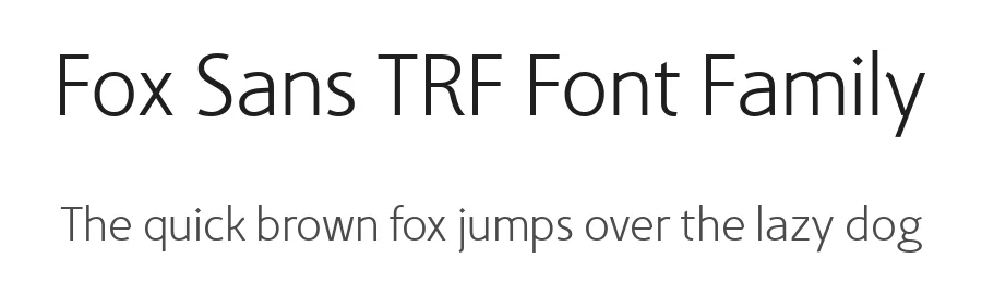 Fox Sans TRF Font Family by Typeface — Sans Serif Font
