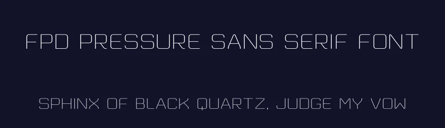 FPD Pressure Sans Serif Font by Felix Summ — Sans Serif Font — thumbnail 2