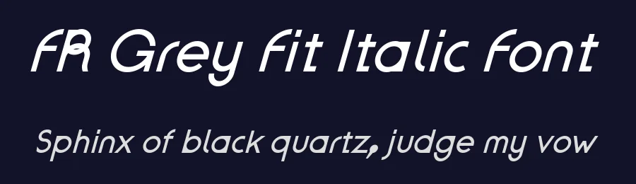 FR Grey Fit Italic Font by ffeeaarr — Serif Font — thumbnail 2