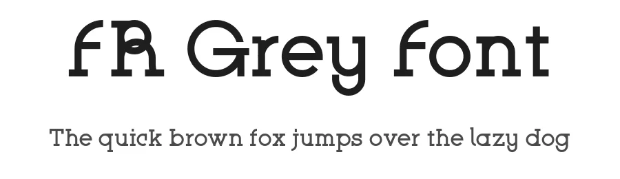 FR Grey Font by ffeeaarr — Slab Serif Font