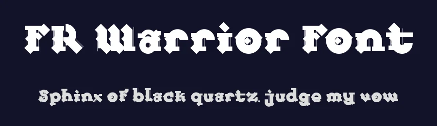 FR Warrior Font by ffeeaarr — Blackletter Font — thumbnail 2