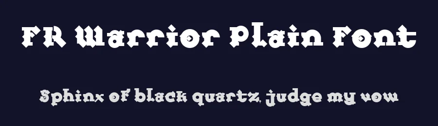 FR Warrior Plain Font by ffeeaarr — Blackletter Font — thumbnail 2