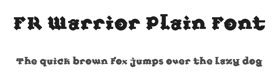 FR Warrior Plain Font by ffeeaarr — Blackletter Font