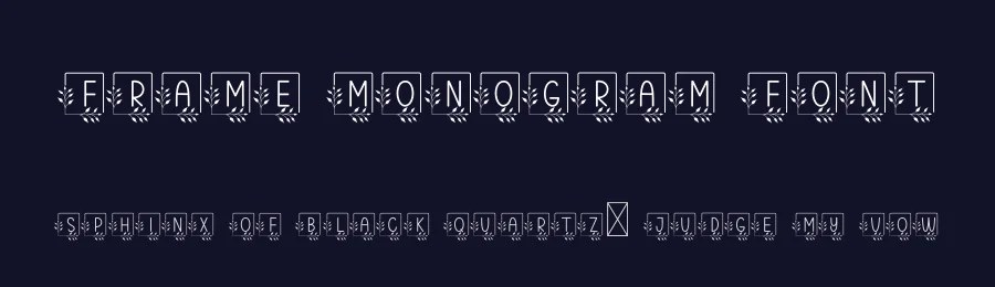 Frame Monogram Font by creativeletter — Decorative Font — thumbnail 2