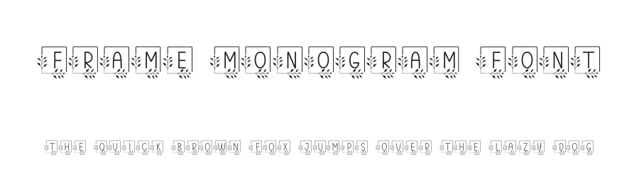 Frame Monogram Font by creativeletter — Decorative Font
