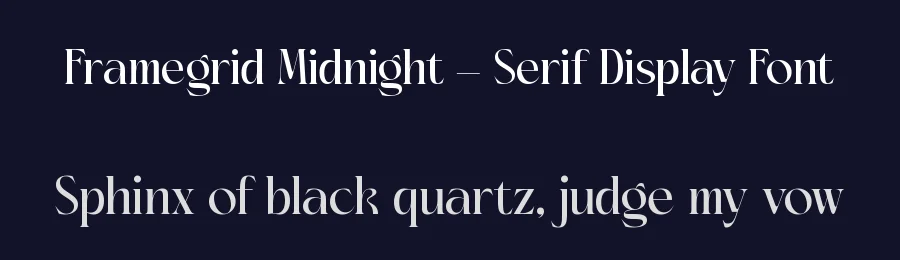 Framegrid Midnight – Serif Display Font by timelesstype.co — Display Font — thumbnail 2