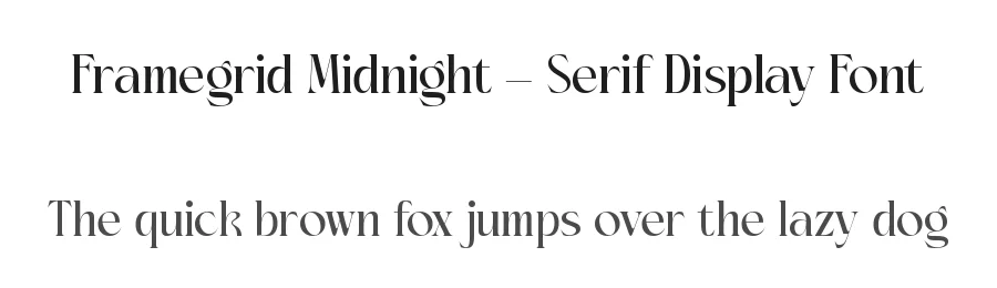 Framegrid Midnight – Serif Display Font by timelesstype.co — Display Font