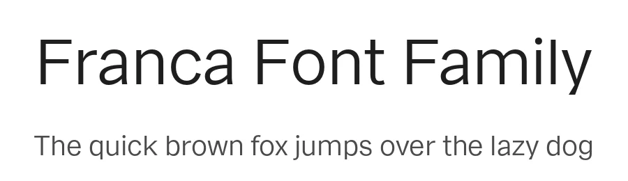 Franca Font Family by Rene Bieder — Sans Serif Font