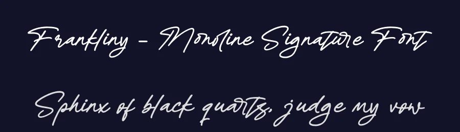 Frankliny – Monoline Signature Font by glorytype — Script Handwritten Font — thumbnail 2