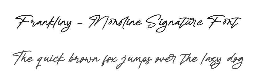 Frankliny – Monoline Signature Font by glorytype — Script Handwritten Font