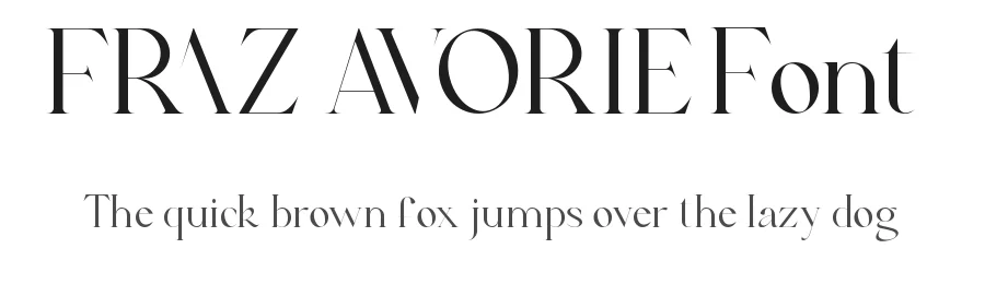 Fraz Avorie Font by VinType — Sans Serif Font