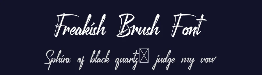 Freakish Brush Font by CalligraphyFonts.net — Script Handwritten Font — thumbnail 2