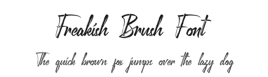 Freakish Brush Font by CalligraphyFonts.net — Script Handwritten Font