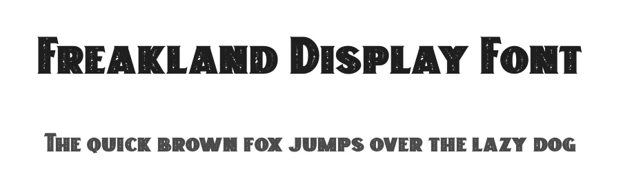 Freakland Display Font by fontkong — Display Font