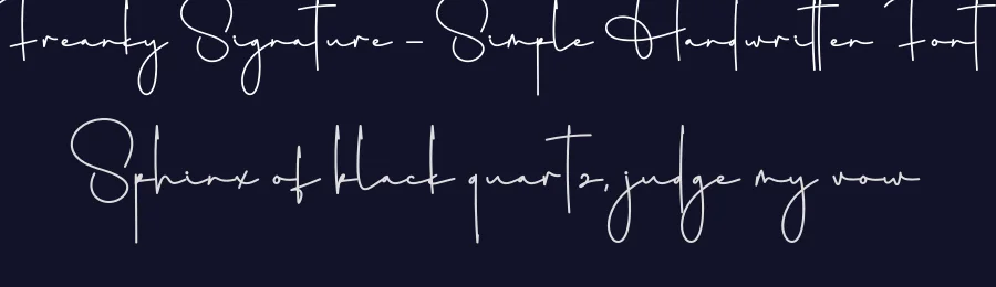 Freanky Signature – Simple Handwritten Font by creativeletter — Script Handwritten Font — thumbnail 2