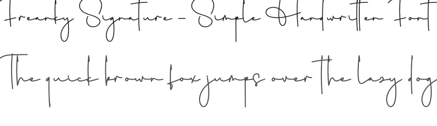 Freanky Signature – Simple Handwritten Font by creativeletter — Script Handwritten Font