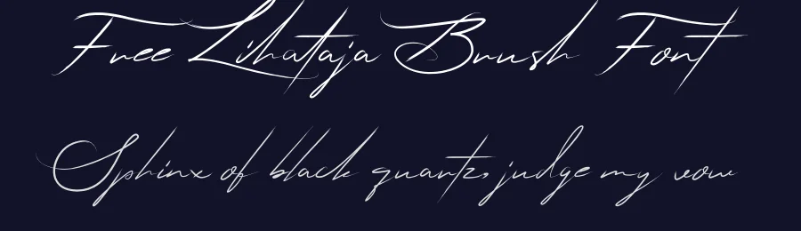 Free Lihataja Brush Font by khaiuns — Script Handwritten Font — thumbnail 2