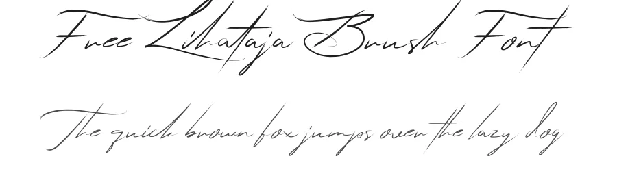 Free Lihataja Brush Font by khaiuns — Script Handwritten Font