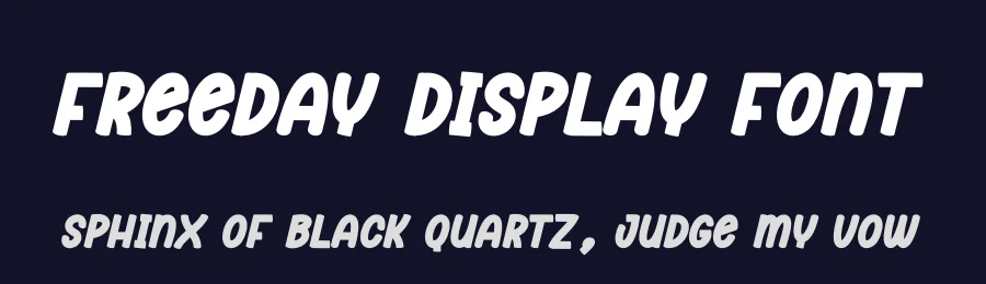 Freeday Display Font by creativeletter — Display Font — thumbnail 2