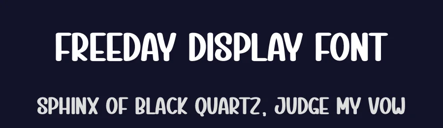 Freeday Display Font by creativeletter — Display Font — thumbnail 2