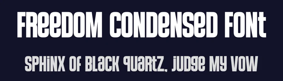 Freedom Condensed Font by Funtype — Decorative Font — thumbnail 2