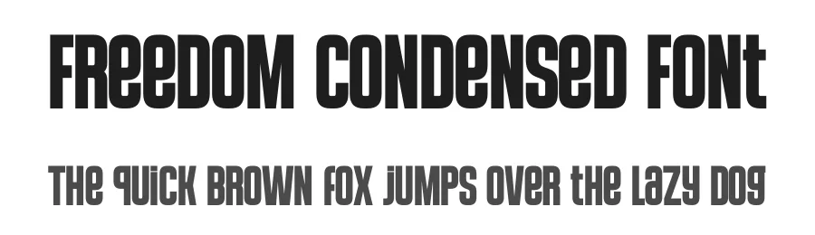 Freedom Condensed Font by Funtype — Decorative Font