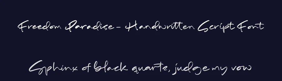 Freedom Paradise – Handwritten Script Font by stylishtype.co — Script Handwritten Font — thumbnail 2