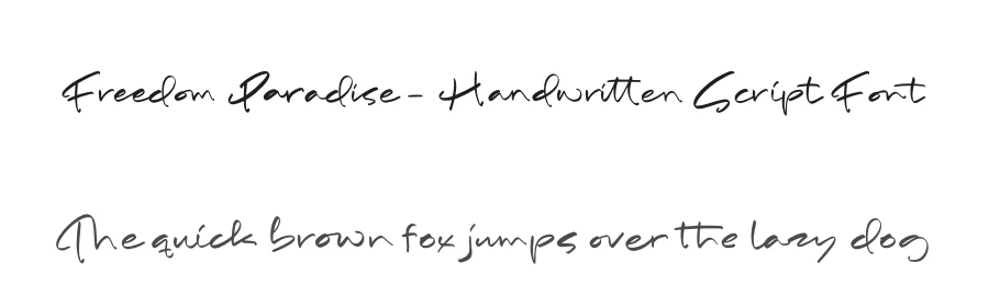 Freedom Paradise – Handwritten Script Font by stylishtype.co — Script Handwritten Font