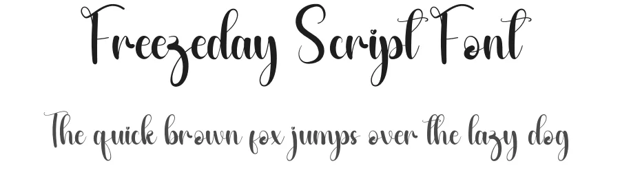 Freezeday Script Font by andikastudio — Script Handwritten Font
