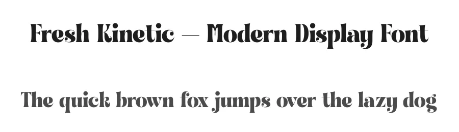 Fresh Kinetic – Modern Display Font by timelesstype.co — Serif Font