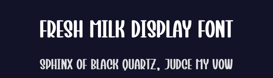 Fresh Milk Display Font by creativeletter — Display Font — thumbnail 2