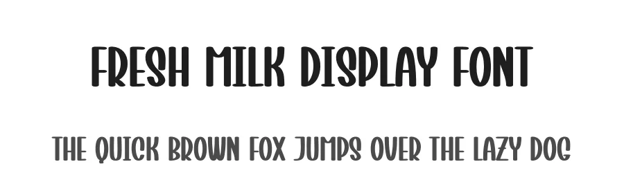 Fresh Milk Display Font by creativeletter — Display Font