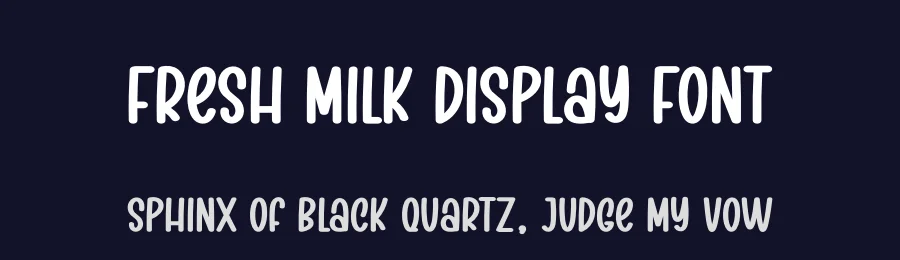 Fresh Milk Display Font by creativeletter — Display Font — thumbnail 2