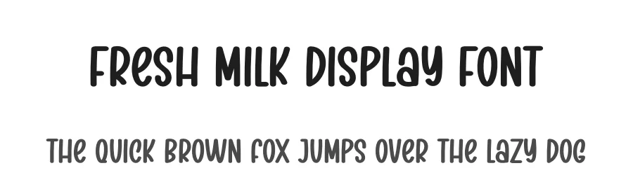 Fresh Milk Display Font by creativeletter — Display Font