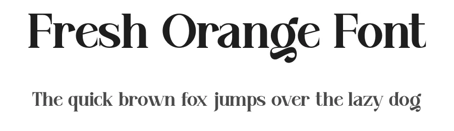 Fresh Orange Font by Funtype — Serif Font