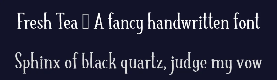 Fresh Tea – A fancy handwritten font by shapedfonts — Script Handwritten Font — thumbnail 2